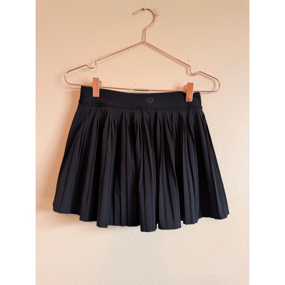 Lululemon Skirt Women 4 Black Varsity Pleated Tennis Golf Athletic Skort - Picture 6 of 10